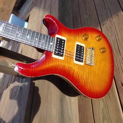 1999 PRS Custom 24 Artist model - Dark Cherry Sunburst highly flamed curly maple image 20