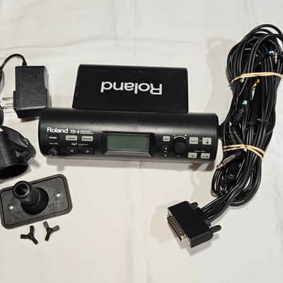 Roland TD-4 V-Drums Drum Module w/ Power Supply Cable Harness Mount & Plate image 3