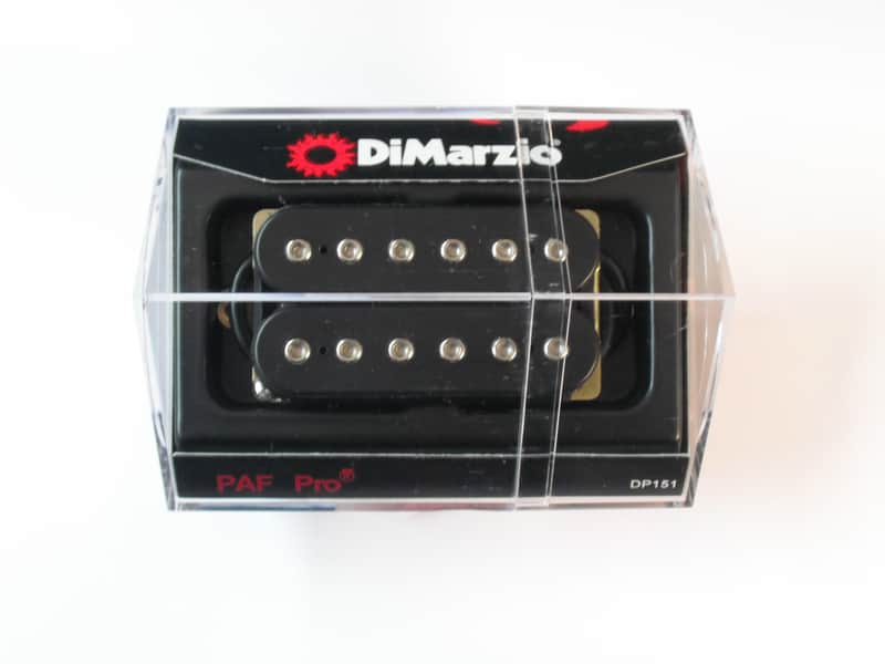 DiMarzio Regular Spaced PAF Pro Humbucker Black W/Chrome Poles DP 151 image 1