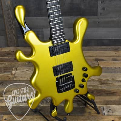 Pre-Owned Big H Design Splatocaster - Metallic Yellow with Hard Shell Case image 9