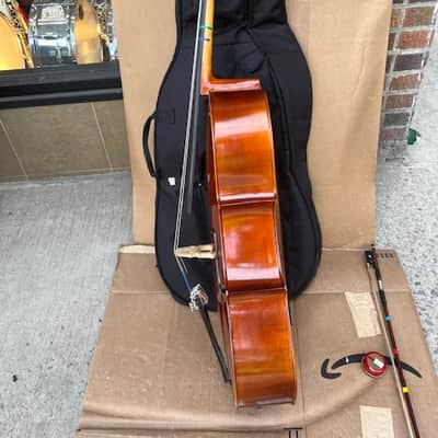 Unbranded 1/2 Size Cello W/ Bow, Bag, & Rosin - Natural image 2