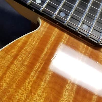 Willow Glen Guitars, MB TigerEye I, Custom Made in California,Curly Hard Maple Top, Chambered 1-Piece Khaya Body, 7lbs 13.8ozs, w/HSC 2013 image 17