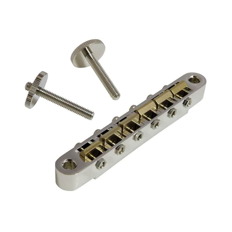 Gotoh GE104B ABR-1 Style Tune-o-matic Bridge w/ Unplated Brass Saddles (Nickel) image 1