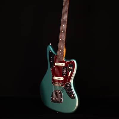Fender American Professional Classic Jaguar, Rosewood FB, Faded Sherwood Green Metallic image 6