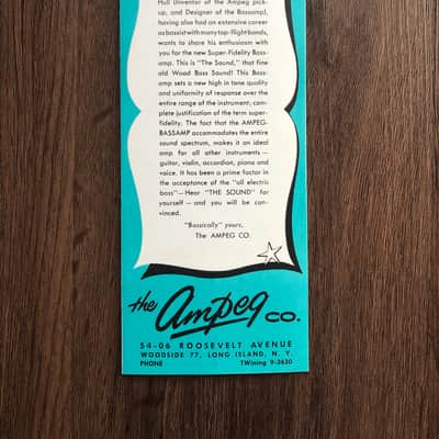 1950s Ampeg Bassamp Brochure Flyer Catalog Case Candy image 2