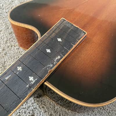 Sunburst Dobro Resonator Guitar, Plywood and Mahogany Body, Maple Neck and Rosewood Fingerboard image 4