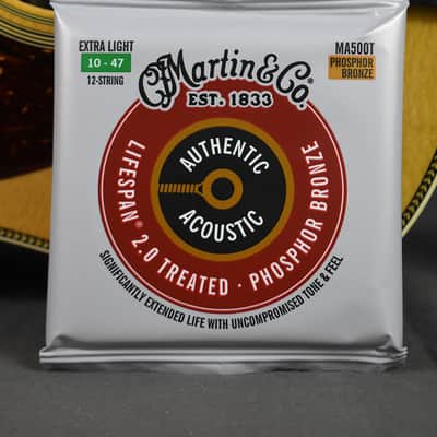 Martin Authentic Acoustic Lifespan 2.0 Phosphor Bronze Strings - 12-String Extra Light (.010 - .47) image 2