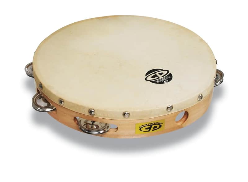 CP by LP CP379 10“ Handheld Single Row Headed Tambourine - Steel Jingles CP Single Row Head image 1