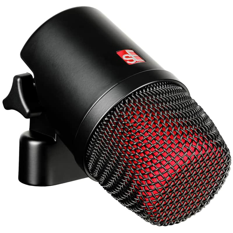 SE ELECTRONICS V Kick Drum Mic - Compact Dynamic Supercardioid Drum Microphone for Kicks with 4 Sound Settings & Adjustable Swivel Mount for Precise Positioning - Perfect for Studio & Live Use (Black) image 1