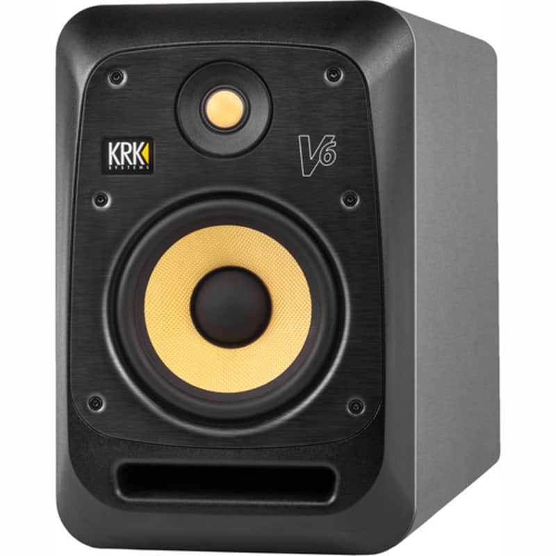 KRK V6 Series 4 6" 2-Way Powered Studio Reference Monitor, Black image 1