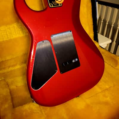 1984 San Dimas Charvel Red 1 owner Kahler HSS former V trem WOW image 11