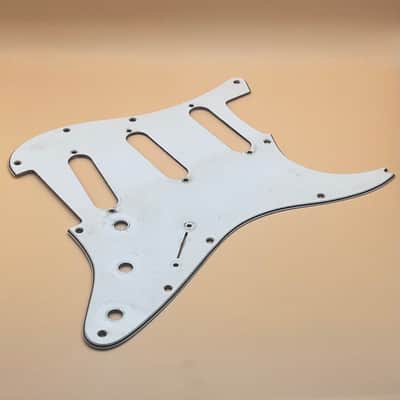1973 Fender Stratocaster Pickguard 3-Ply White ABS Plastic Strat Guard Vintage Original 1974 1975 image 2