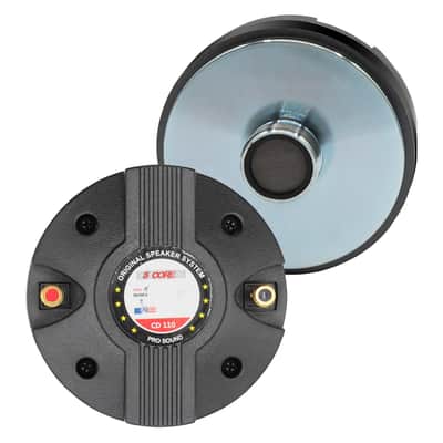 5 CORE Horn Speaker Tweeter Compression Driver 1.75 Inch Titanium Voice Coil 220W Peak 8 Ohm 110 Watts RMS Loud 105dB 18 Oz 110mm Magnet- Screw-on Thr image 4