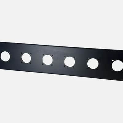 LASE 2U Space Black Heavy Rack Panel w/ 6 Large "G" SpeakOn Cut Outs for NL8 or NL4 image 1
