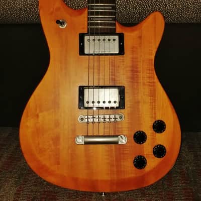 2005 MIK Squier Master Series M-80 Set Neck Electric Guitar M80 Satin Amber image 8