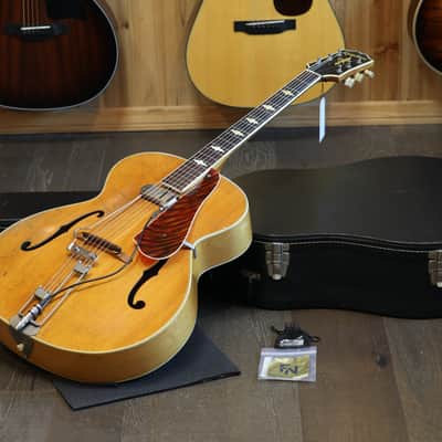 1948 Epiphone Triumph w/ DeArmond Guitar Mike Archtop Guitar Natural + HSC image 1
