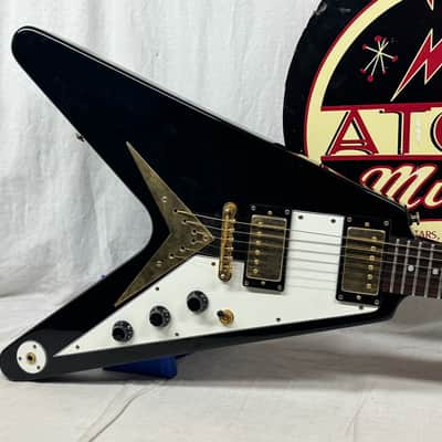 Epiphone '58 1958 Korina Flying V Guitar 2004 - Black image 2