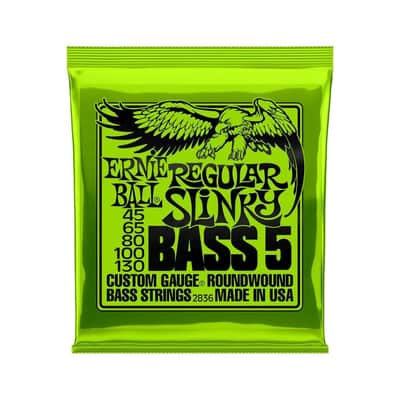Ernie Ball Regular Slinky Bass 5 Nickel Round Wound Strings 45 65 80 100 130 image 1