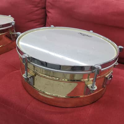 Latin Percussion Matador Series 14/15" Brass Timbales - Brass/Chrome image 6