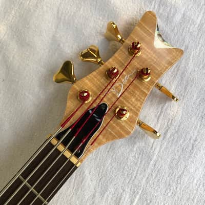 1999 Dean European Edge Select Improv 5 (Czech) Bass in Flame Natural Oil w/ OHSC image 10