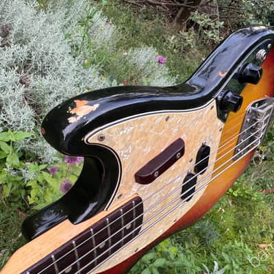 1973 Fender Mustang Bass - Sunburst - Clean Amazing Player - HSC image 9
