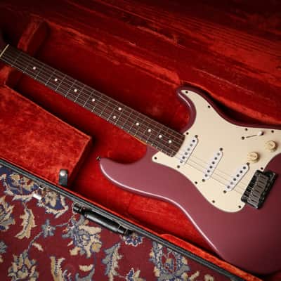 1995 Fender American Stratocaster Matching Headstock Burgundy Mist image 1