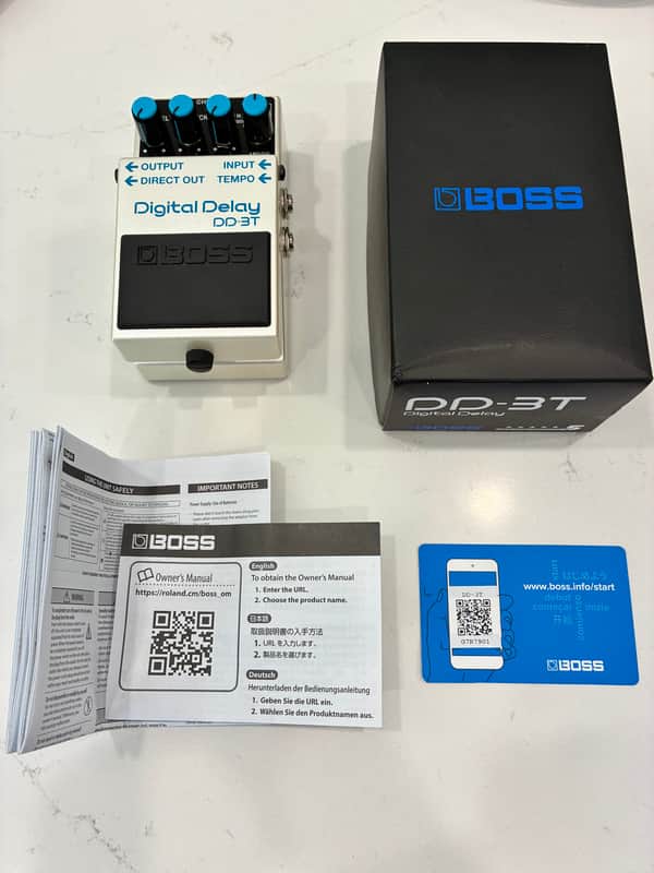 Boss DD-3T Digital Delay 2019 - Present - White - Mint - Full Retail image 1