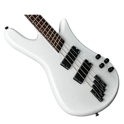 Spector  NS Dimension HP 4 4-String Multi-Scale Electric Bass Guitar NEW -  White Sparkle Gloss image 4