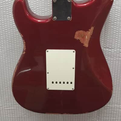 Rare Medium Relic Fender Classic Series '50s Stratocaster Lacquer Edition 2015 Candy Apple Red image 9