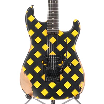Charvel Super-Stock SD1 H FR EB Electric Guitar Diamond Life Yellow and Black (C4)(52590) (52590) image 1
