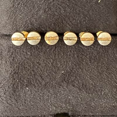 12 Gold Phillister heads Polepieces screws 1959 Gibson Humbucking PAF image 2