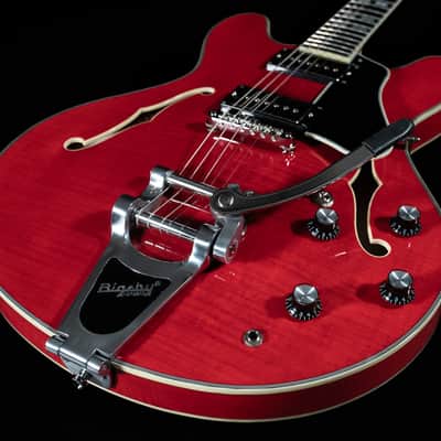 Eastman T486B-RD Thinline, Maple, Seymour Duncan Pickups, Bigsby, Red Finish - NEW image 13