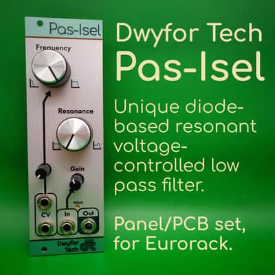 Dwyfor Tech Pas-Isel - Eurorack Lowpass Filter VCF - PCB & PANEL SET image 1