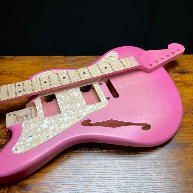 Warmoth Jazzmaster/ Flamed Maple Body & Neck “Pink Set” image 1