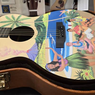 Martin Custom Shop 000-14 Hawaiian X Flame Koa Robert Armstrong Graphic Artwork USA American Auditorium Acoustic Guitar CASE QUEEN TIME CAPSULE Special Limited Edition image 8