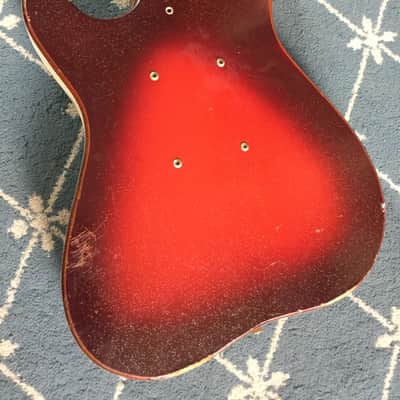Silvertone Electric Guitar 1960's Redburst image 11