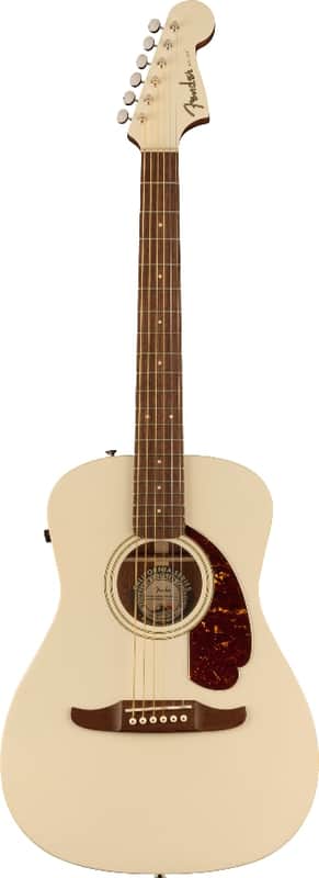 Fender Malibu Player Olympic White Acoustic Electric Guitar image 1