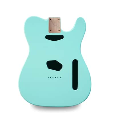 Telecaster Guitar Body - Daphne Blue Vintage Nitro Satin- 2 Piece American Alder image 3