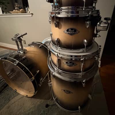 Pearl EXX725/C31 Export EXX 10 / 12 / 18 / 22 / 14x5.5" 5pc Drum Set with Hardware 2013 - 2020 - Jet Black image 8