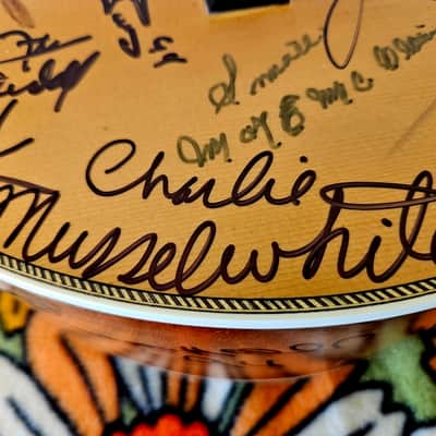 Robert Johnson Tribute Guitar - Delta Blues Parlor Guitar Autographed by BB King, Robert Cray, Buddy Guy, Jeff Healey image 17