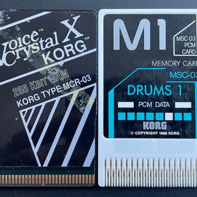 Voice Crystal X KORG MCR-03 RAM Card + Korg M1/M1R Drums Card Wavestation M1 M1R