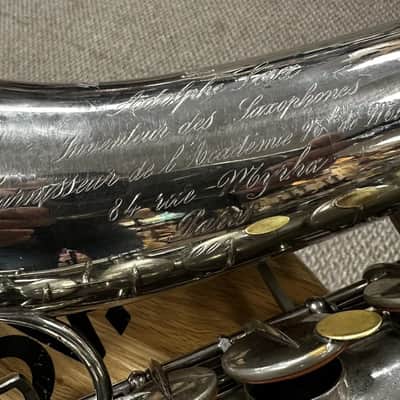 Early 1900's Pahme El Schultheis NYC 'Adolphe Sax' Silver Engraved Alto Saxophone image 6