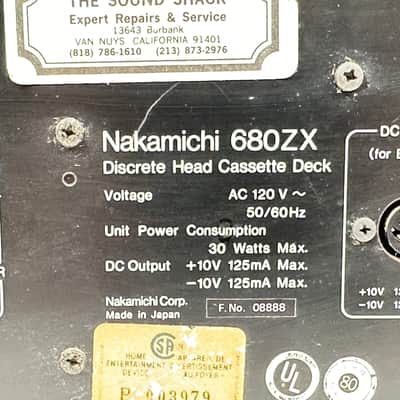 Nakamichi 680ZX 3 Head 2 Speed Cassette Deck image 10