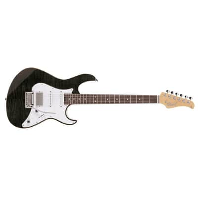 Cort G280 Select Flame Top 6-String Electric Guitar, Transparent Black Finish (G280SELECTTBK) image 2