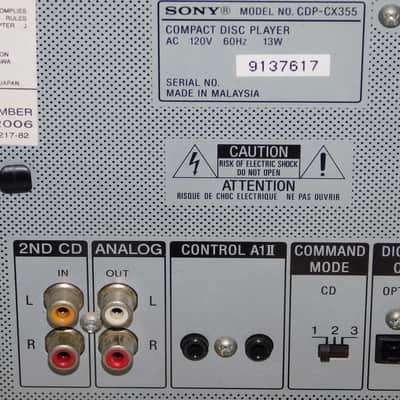 Sony CDP-CX355 Mega Storage 300 CD Disc Changer Player for parts or repair image 6