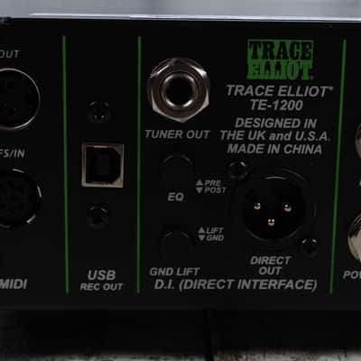 Trace Elliot TE-1200 Head Electric Bass Guitar Amp Head w Footswitch and Gig Bag image 9
