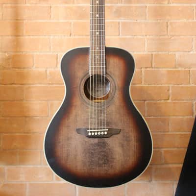 Luna Art Folk Vintage Distressed Folk Solid Top Acoustic Guitar image 1