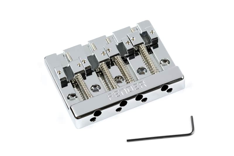 Fender HiMass 4-String Bass Bridge Assembly With Zinc Saddles Chrome image 1