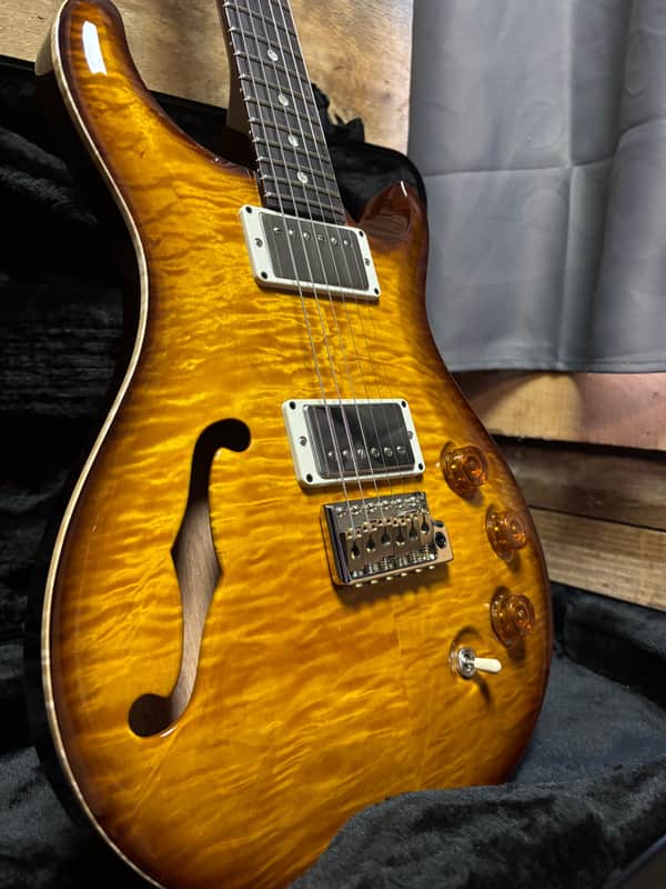 PRS DGT Moons Semi-Hollow McCarty Tobacco Burst w/case image 1