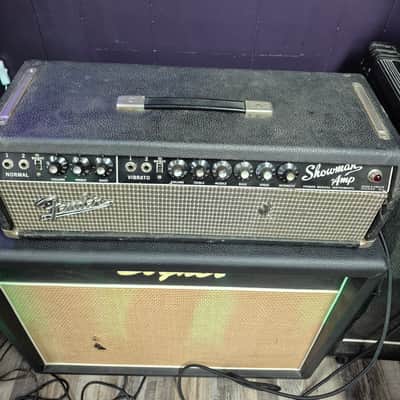 Fender Showman 2-Channel 85-Watt Guitar Amp Head 1967 - Black Panel image 1